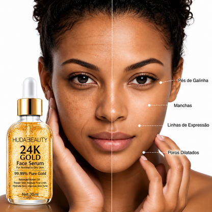 Serum Anti-envelhecimento de Niacinamida e Flocos de Ouro