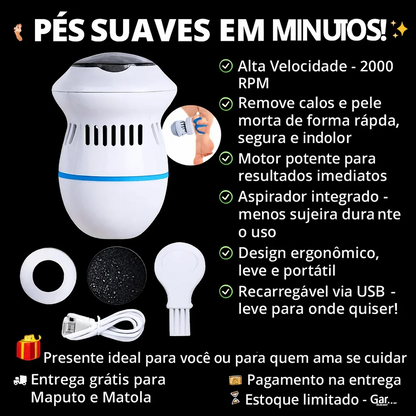 Removedor de Calos Elétrico Fourlove com Aspirador